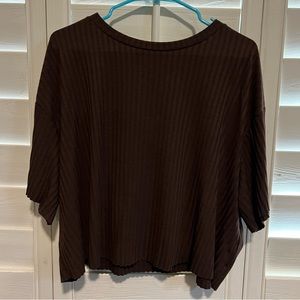 H&M Brown Striped Shirt